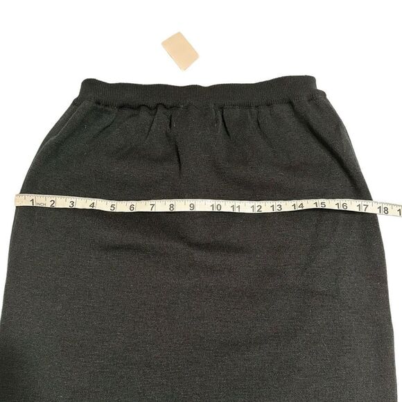 Vintage Segue Limited Black Knit Pull on Knee Length Skirt Size Small NWT - Picture 5 of 7